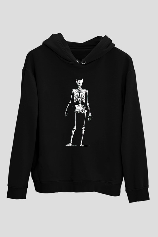 Tıp Bayramı Baskılı Unisex Siyah Hoodie