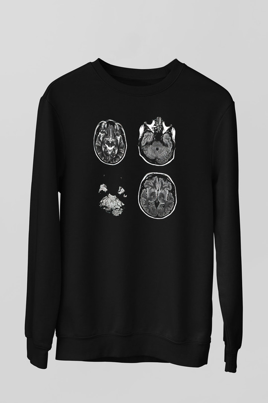 Tıp Bayramı Baskılı Unisex Siyah Sweatshirt