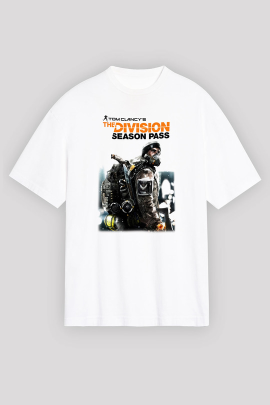 Tom Clancy Beyaz Unisex Oversize Tişört T-Shirt