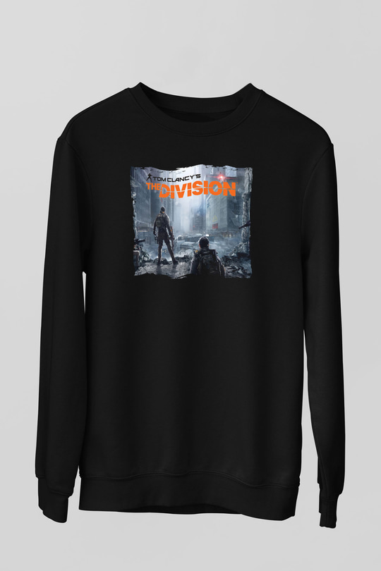 Tom Clancy Siyah Unisex Sweatshirt