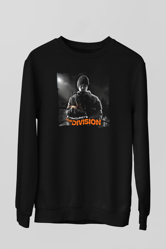 Tom Clancy Siyah Unisex Sweatshirt