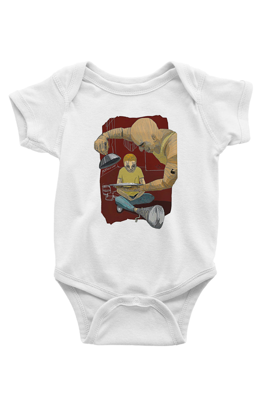 Trainspotting Baskılı Beyaz Unisex Bebek Body - Zıbın