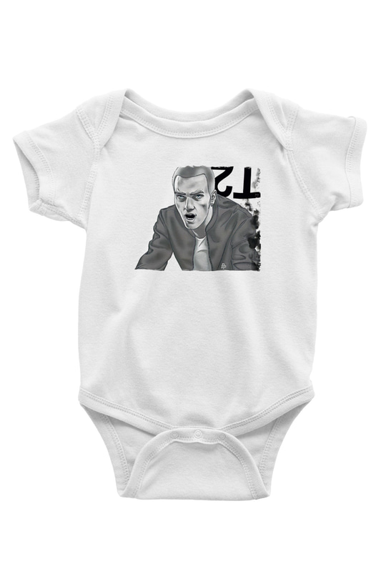 Trainspotting Baskılı Beyaz Unisex Bebek Body - Zıbın