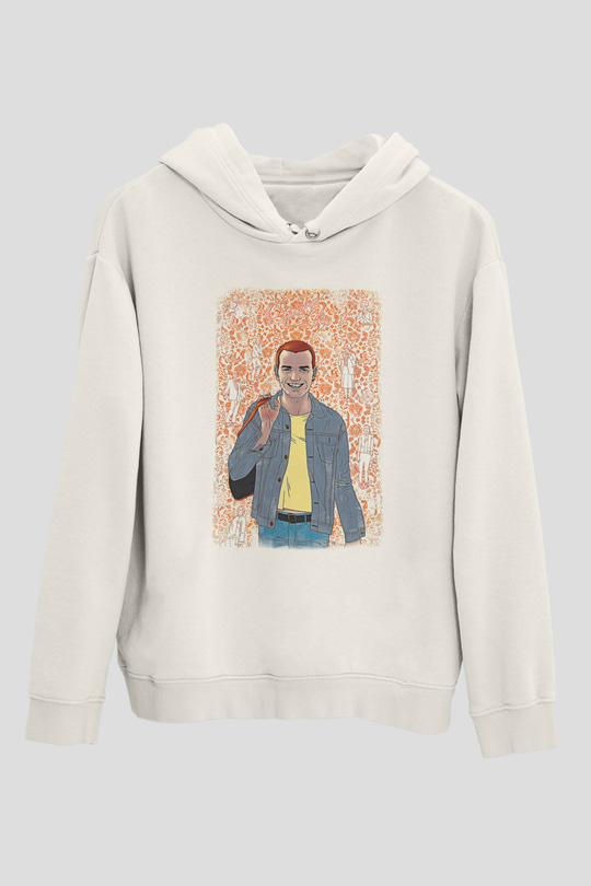 Trainspotting Baskılı Beyaz Unisex Hoodie