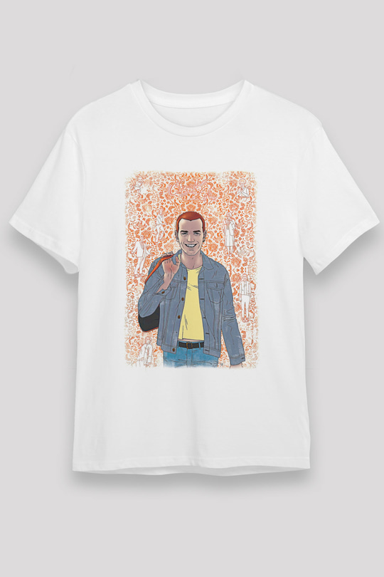 Trainspotting Unisex Baskılı Beyaz Tişört - Tshirt