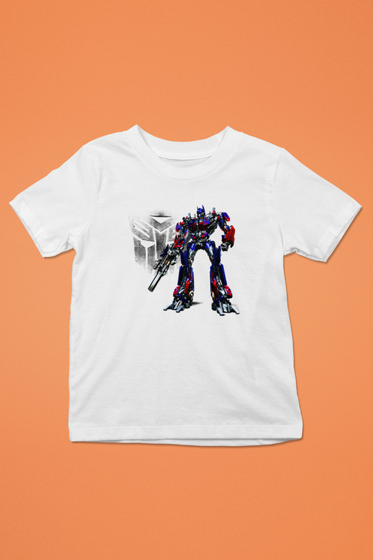 Transformers Tv Baskılı Beyaz Unisex Çocuk Tişört