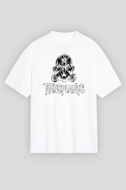 Transplants Beyaz Unisex Oversize Tişört T-Shirt