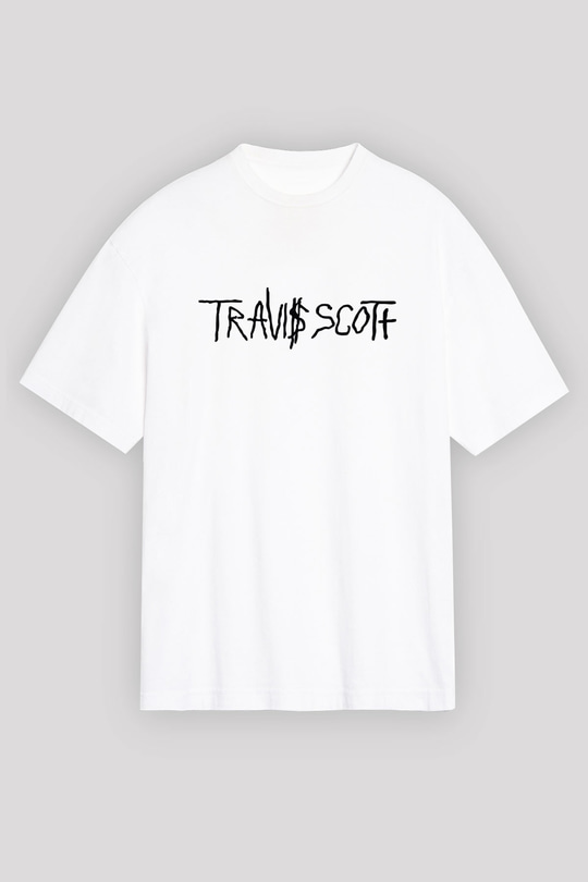 Travis Scott Beyaz Unisex Oversize Tişört T-Shirt
