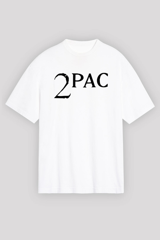Tupac Shakur Beyaz Unisex Oversize Tişört T-Shirt