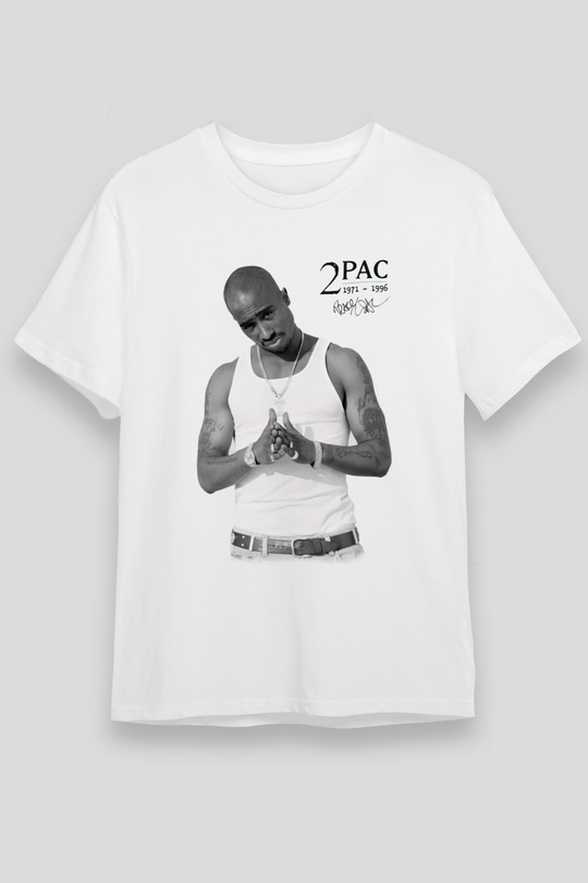 Tupac Shakur Beyaz Unisex Tişört T-Shirt - TişörtFabrikası