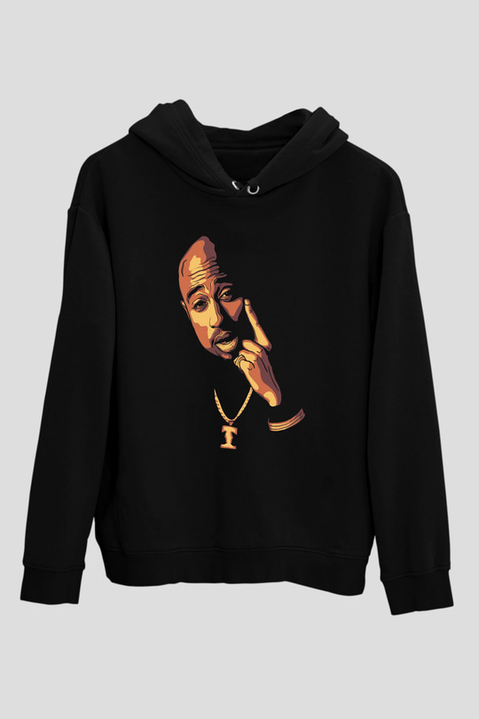 Tupac Shakur Siyah Unisex Hoodie