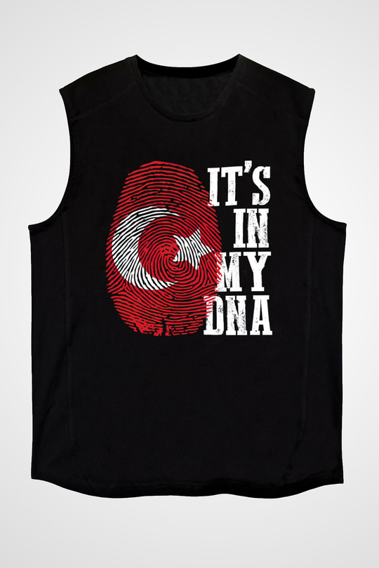 Türkiye Siyah Unisex Kolsuz Tişört