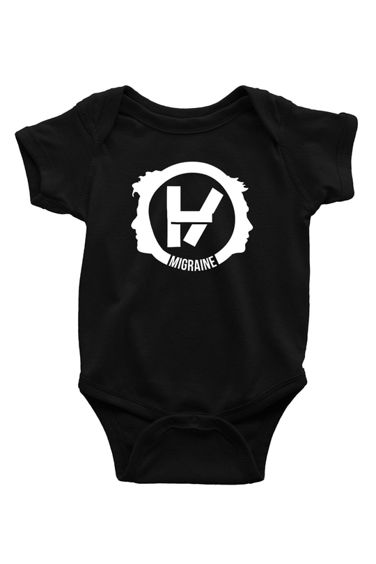 Twenty One Pilots Baskılı Siyah Bebek Body - Zıbın