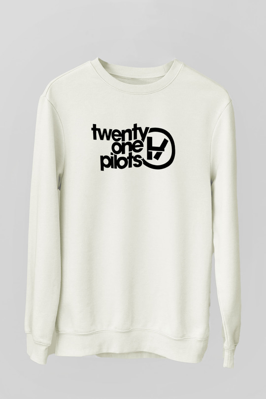 Twenty One Pilots Beyaz Unisex Sweatshirt