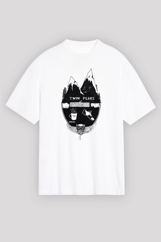 Twin Peaks Beyaz Unisex Oversize Tişört T-Shirt