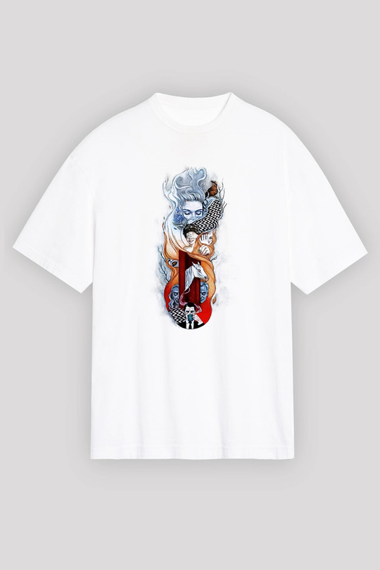 Twin Peaks Beyaz Unisex Oversize Tişört T-Shirt