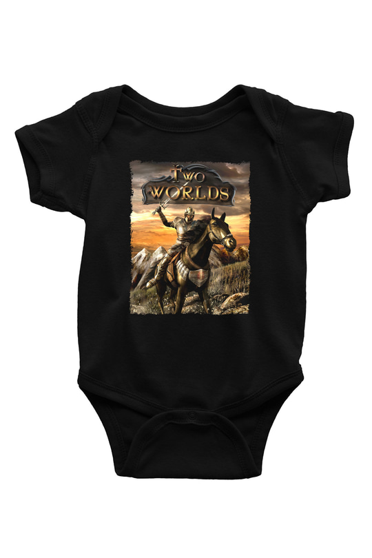 Two Worlds Siyah Bebek Body - Zıbın
