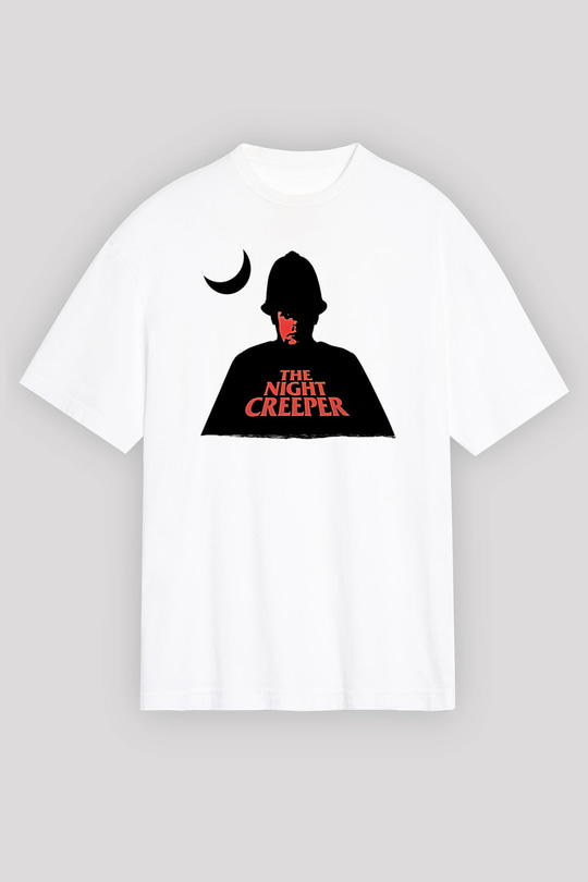 Uncle Acid Baskılı Beyaz Unisex Oversize Tişört - Tshirt