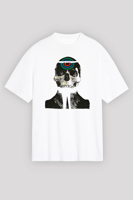 Uncle Acid Baskılı Beyaz Unisex Oversize Tişört - Tshirt