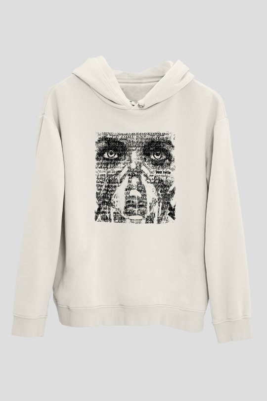 Underoath Baskılı Beyaz Unisex Kapüşonlu Sweatshirt