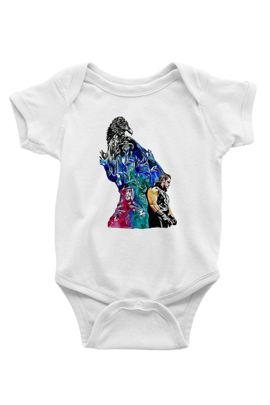 Undertaker Baskılı Beyaz Unisex Bebek Body - Zıbın
