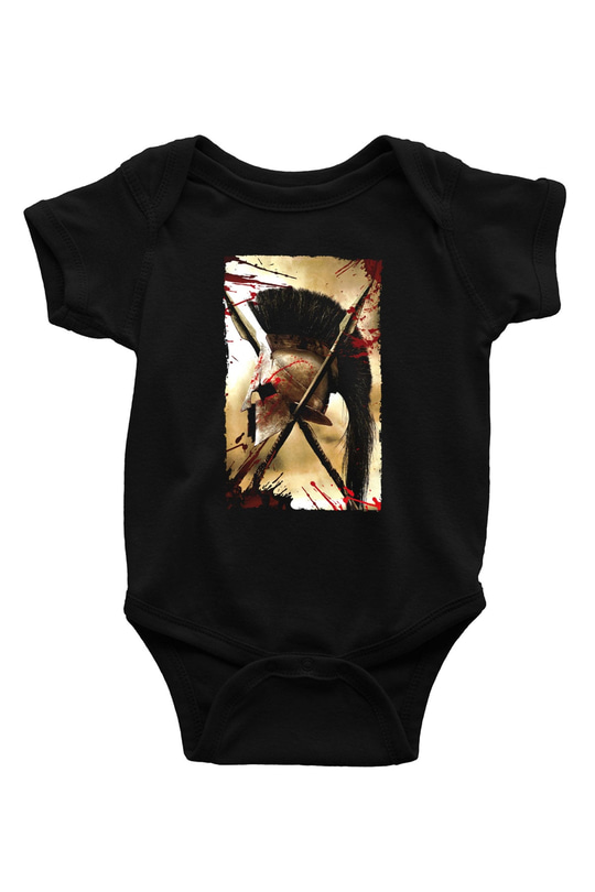 Unisex 300 Baskılı Siyah Bebek Body - Zıbın
