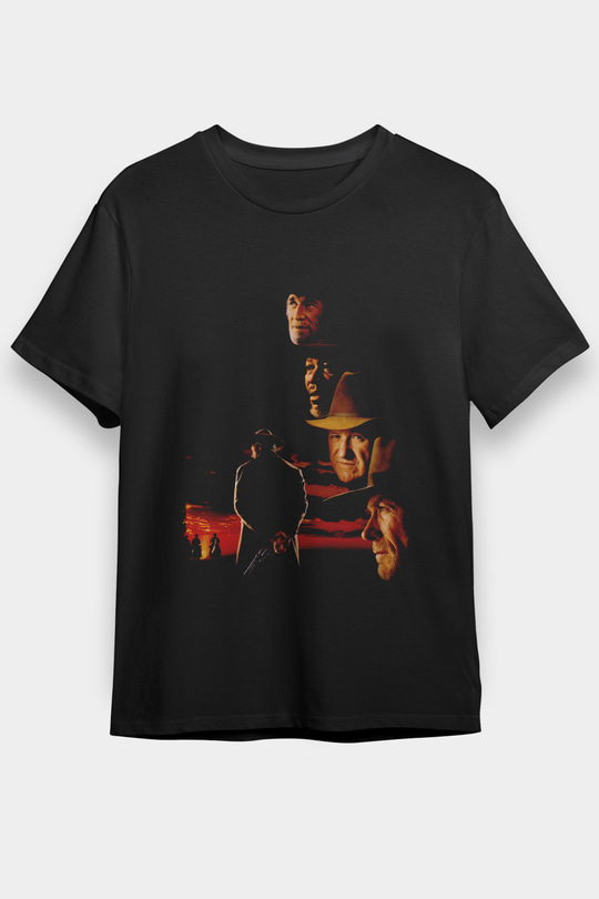 Unisex Affedilmeyen (Unforgiven) Baskılı Siyah T-Shirt