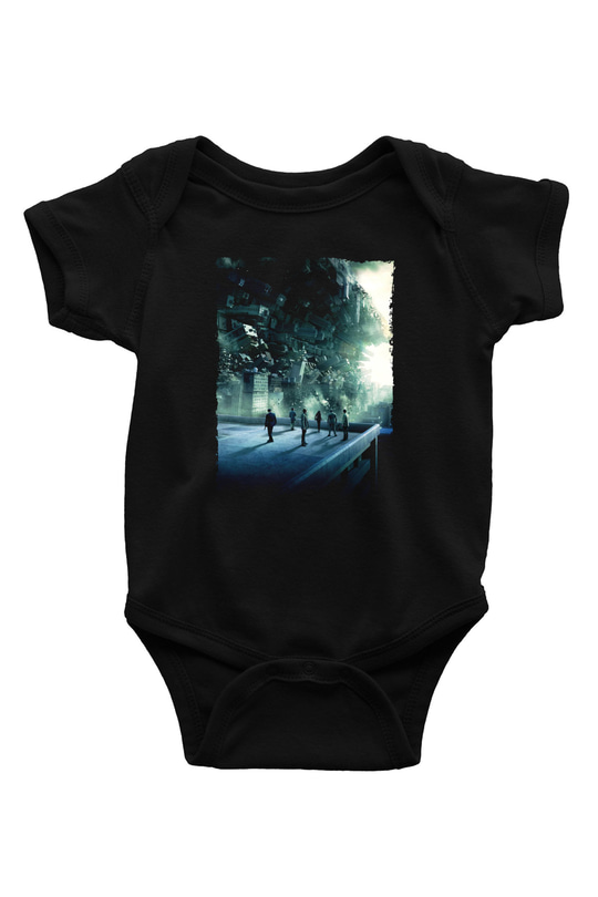 Unisex Başlangıç (Inception) Baskılı Siyah Bebek Body - Zıbın