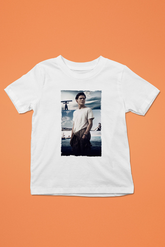 Unisex Boyun Eğmez (Unbroken) Baskılı Beyaz Çocuk Tshirt