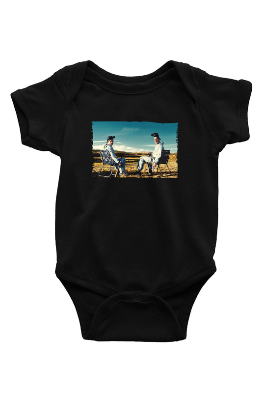 Unisex Breaking Bad Baskılı Siyah Bebek Body - Zıbın