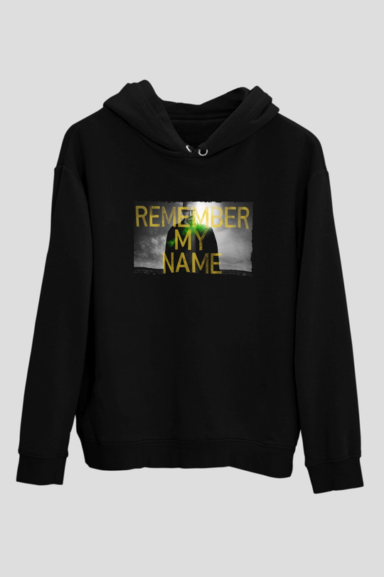 Unisex Breaking Bad Baskılı Siyah Kapüşonlu Sweatshirt