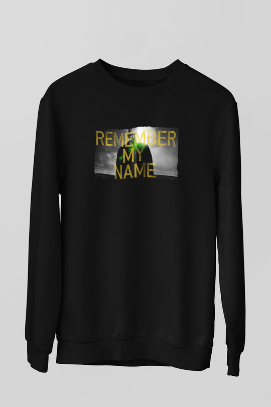 Unisex Breaking Bad Baskılı Siyah Sweatshirt
