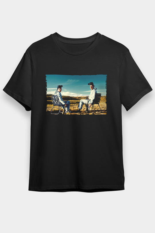 Unisex Breaking Bad Baskılı Siyah Tişört