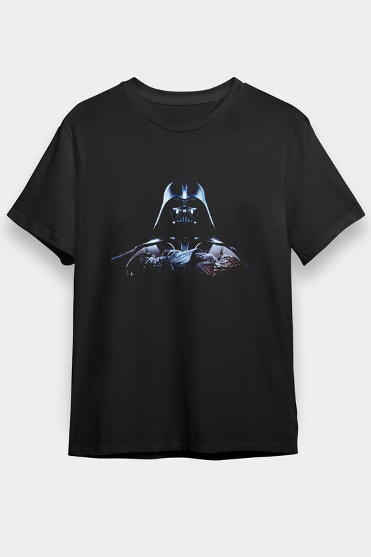Unisex Darth Vader Baskılı Siyah Tişört