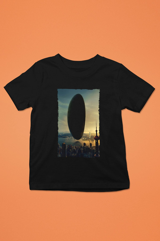 Unisex Geliş (Arrival) Baskılı Siyah Çocuk Tshirt