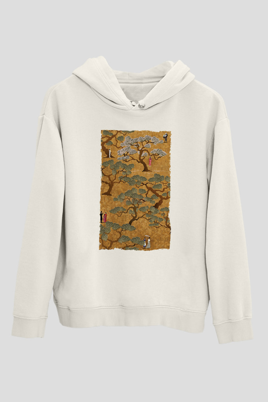 Unisex Hizmetçi (The Handmaiden) Baskılı Beyaz Kapüşonlu Sweatshirt