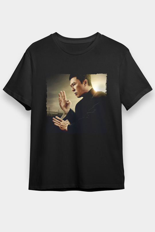 Unisex Ip Man Baskılı Siyah Tshirt