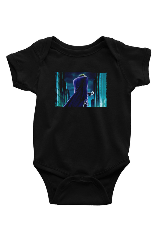 Unisex Joker Baskılı Siyah Çocuk Unisex Tişört