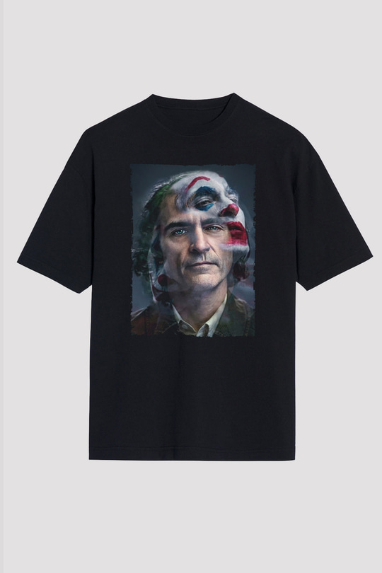 Unisex Joker Siyah Oversize Tshirt