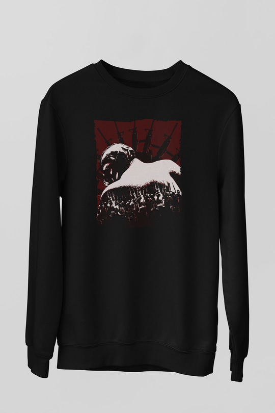 Unisex Kara Şövalye (The Dark Knight) Baskılı Siyah Sweatshirt