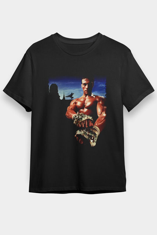 Unisex Kickboxer Baskılı Siyah Tişört