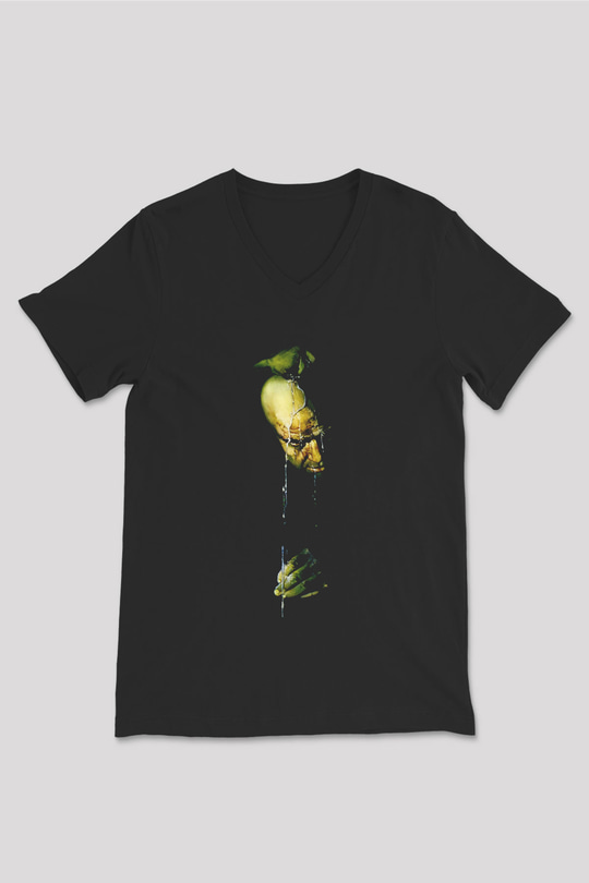 Unisex Kıyamet (Apocalypse Now) Baskılı Siyah V Yaka Tshirt