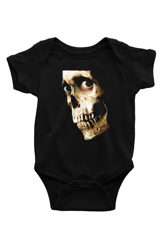 Unisex Kötü Ruh (Evil Dead) Baskılı Siyah Bebek Body - Zıbın