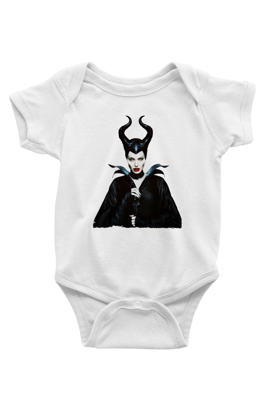 Unisex Malefiz (Maleficent) Baskılı Bebek Body - Zıbın