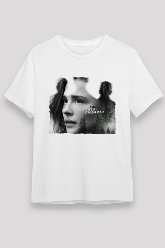 Unisex Mother Android Baskılı Beyaz Tişört