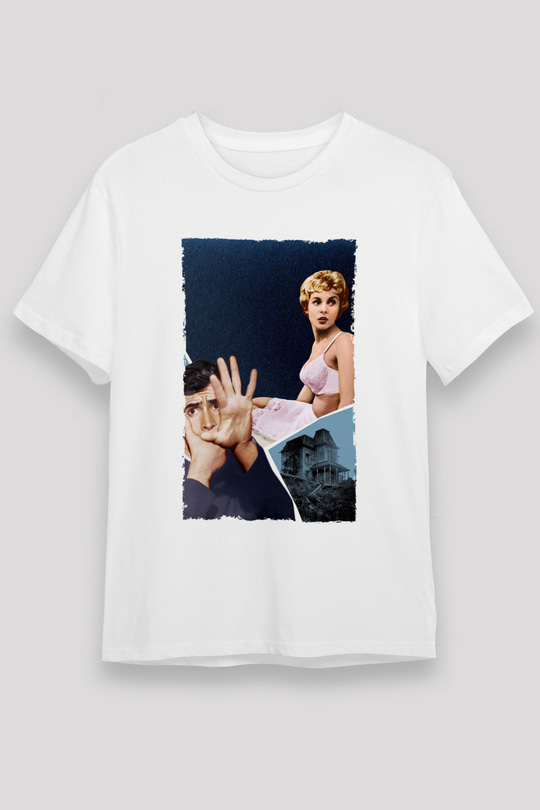 Unisex Sapık (Psycho) Baskılı Beyaz Tişört
