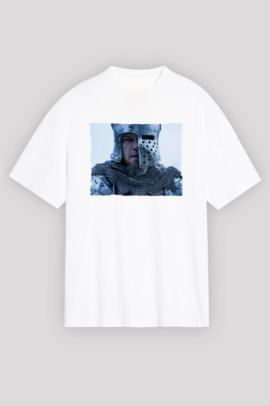 Unisex Son Düello (The Last Duel) Baskılı Beyaz T-shirt