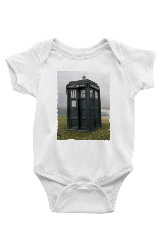 Unisex Tardis - Doctor Who Baskılı Bebek Body - Zıbın