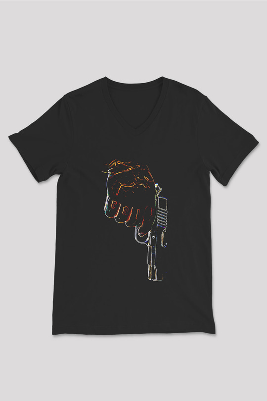 Unisex V Yaka Tişört TSR5