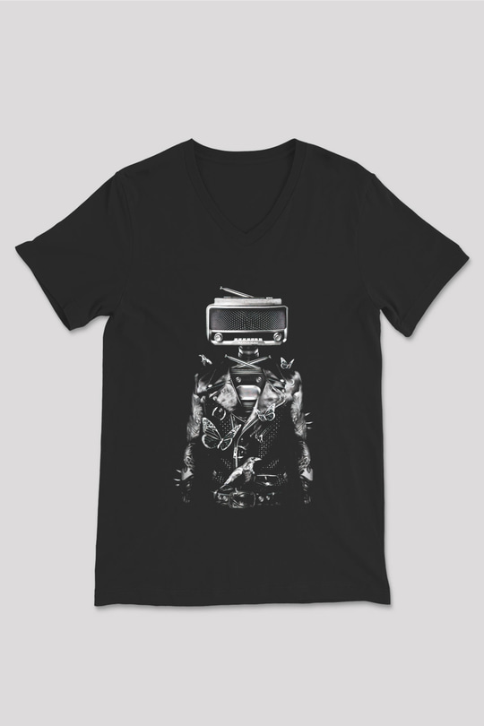 Unisex V Yaka Tişört TSR58
